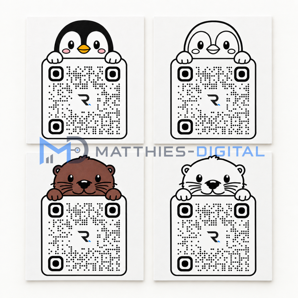 RealNick Profil-Sticker mit Tiermotiv und QR-Code