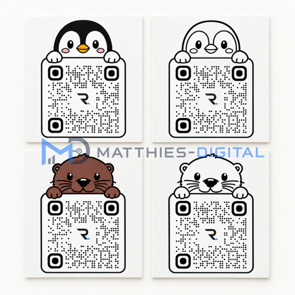 RealNick Profil-Sticker mit Tiermotiv und QR-Code - BWARE