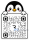RealNick Profil-Sticker mit Tiermotiv und QR-Code | Ausgeschnitten Pinguin - Farbig - B-Ware
