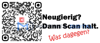 RealNick QR-Code-Profilsticker „Neugierig? Dann Scan halt!“ – selbstklebender Aufkleber, 1 Stück