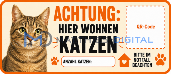 RealNick „Katzenwache“ – Notfallsticker für dein Zuhause